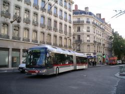 Modern trolleybus in Lyon: Taken by John Fuller.